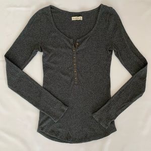 Abercrombie boat neck long-sleeve - Grey - M